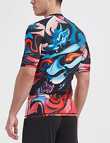 LAFROI Men's Short Sleeve Bjj Rashguard