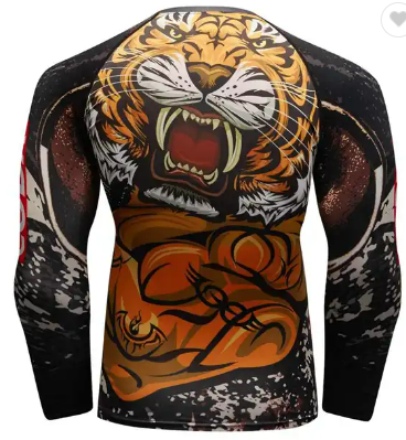 Long Sleeve Angry Tiger Rash Guard - Drakon