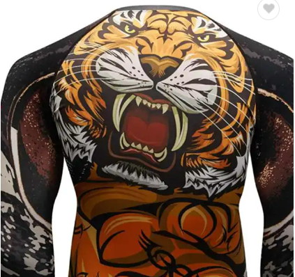 Long Sleeve Angry Tiger Rash Guard - Drakon